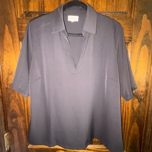 MELLODAY Black Casual V-Neck Blouse